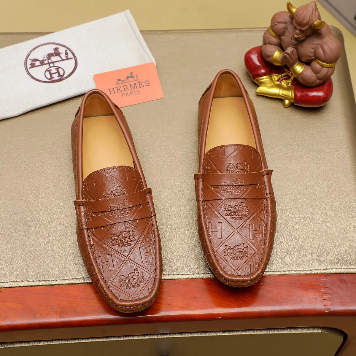 Men's shoes 💰380 🕷🕷【HERMES】The same style as Hermès counters🇨🇳Classic slip-on shoes 1:1 mold opening💯Original quality🍓Using imported first-layer cowhide🍅Pigskin lining🌶🌶Super high-end men's leather shoes🇨🇳Solid and stable Very special🍇color, optional! Code number 38-45……